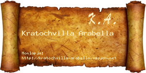Kratochvilla Arabella névjegykártya